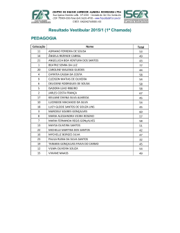Resultado Vestibular 2015/1 - Faculdade Almeida Rodrigues