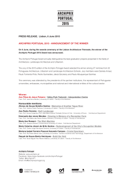 ARCHIPRIX PORTUGAL 2015