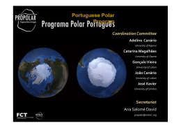 Portuguese Polar Program Coordination Committee Adelino Canário