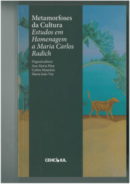 Índice livro Metamorfoses da Cultura. Estudos em Homenagem a
