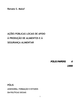 Estrutura Prov&aacute;vel do Relat&oacute;rio - Instituto de Estudios del Hambre