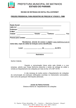 preg&atilde;o presencial n&ordm; 079-2013
