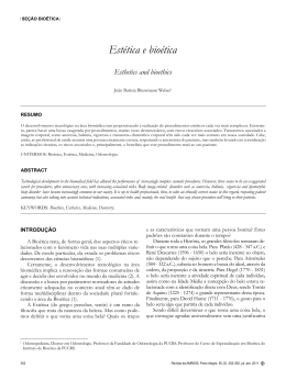 Est&eacute;tica e bio&eacute;tica