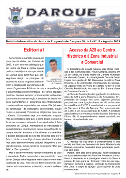 Acesso da A28 ao Centro Hist&oacute;rico e &agrave; Zona Industrial e Comercial
