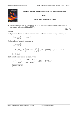 Problemas Resolvidos de F&iacute;sica