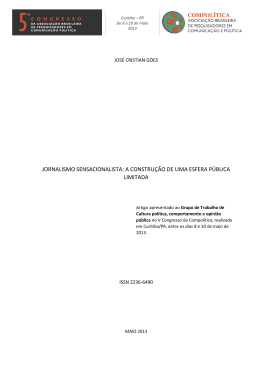 jornalismo sensacionalista: a constru&ccedil;&atilde;o de uma esfera p&uacute;blica