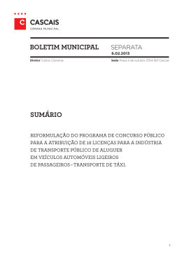 Separata do Boletim Municipal de 6 de fevereiro 2013