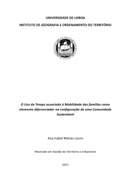 UNIVERSIDADE DE LISBOA INSTITUTO DE GEOGRAFIA E