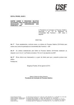 edital prosel 36-2013 - vestibular de verão 2014-1