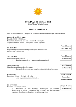 OFICINAS DE VERÃO 2014