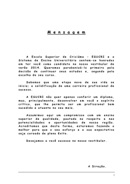 EDITAL - Faculdades ESUCRI