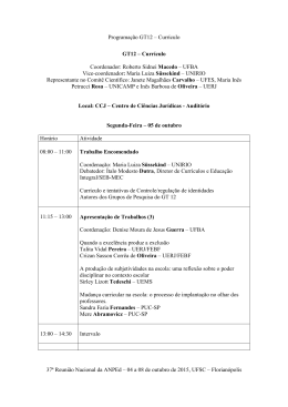 Programa&ccedil;&atilde;o do GT12