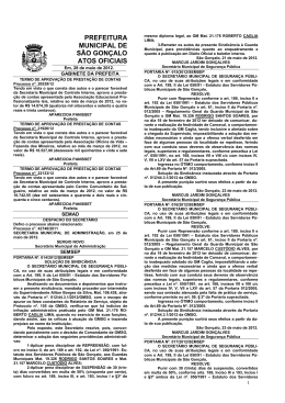 PREFEITURA MUNICIPAL DE S&Atilde;O GON&Ccedil;ALO ATOS OFICIAIS