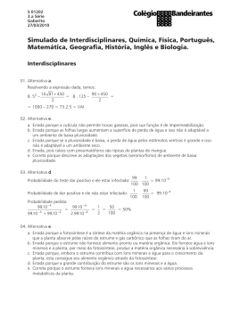 Simulado de Interdisciplinares, Qu&iacute;mica, F&iacute;sica, Portugu&ecirc;s
