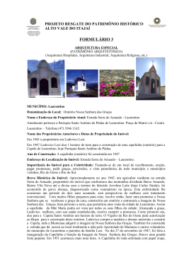 Arquitetura Especial - Oratorio Nossa Senhora das Gracas