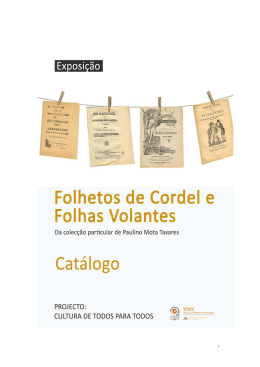 Folhetos de Cordel e Folhas Volantes