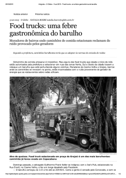 Food trueks: uma febre gastronômica do barulho