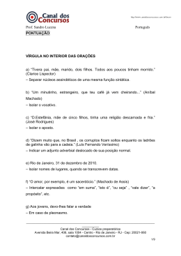 Prof. Sandro Lucena Portugu&ecirc;s PONTUA&Ccedil;&Atilde;O V&Iacute;RGULA NO