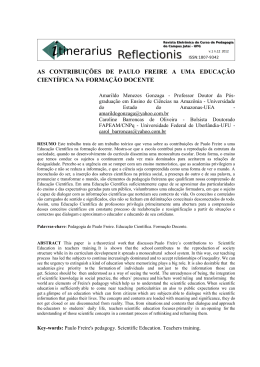 as contribui&ccedil;&otilde;es de paulo freire a uma educa&ccedil;&atilde;o cient&iacute;fica na