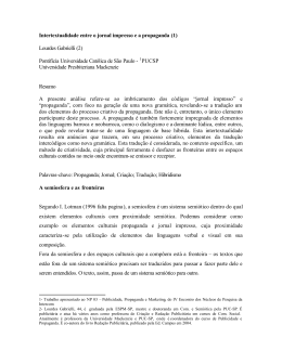 Intertextualidade entre o jornal impresso e a propaganda (1)