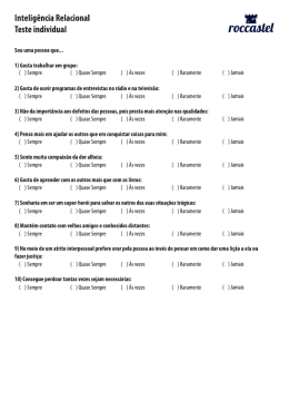 Teste de Inteligência Relacional