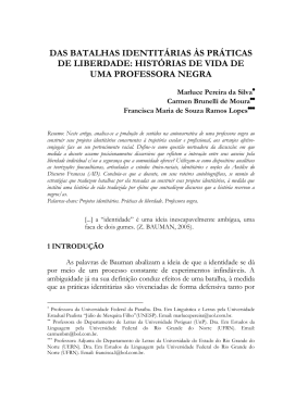 Das batalhas identit&aacute;rias &agrave;s pr&aacute;ticas de liberdade