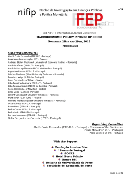 SCIENTIFIC COMMITTEE - Ordem dos Economistas