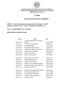 13&ordm; BBM REGI&Atilde;O BALNE&Aacute;RIO CAMBORI&Uacute; UDESC