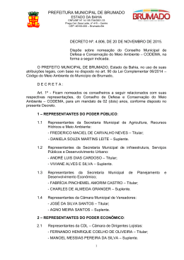 Decreto Nº. 4.806, de 20 de novembro de 2015
