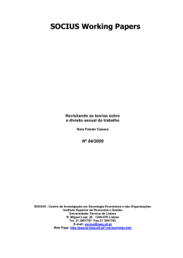 Revisitando as teorias sobre a divis&atilde;o Sexual do trabalho
