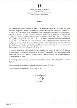 CONT n&ordm;05/12/DRPA - Secretaria Regional do Plano e Finan&ccedil;as