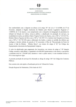 CONT n&ordm;06/12/DRPA - Secretaria Regional do Plano e Finan&ccedil;as