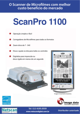 Especificações -‐ ScanPro® 1100