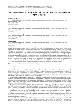 PLATAFORMA PARA MONITORAMENTO REMOTO DE SISTEMAS
