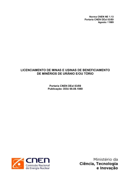 LICENCIAMENTO DE MINAS E USINAS DE