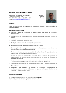 Curriculum Cicero Barboza - PMI-PE
