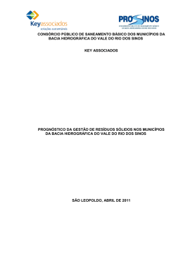 progn&oacute;stico da gest&atilde;o de res&iacute;duos s&oacute;lidos nos - Pr&oacute;