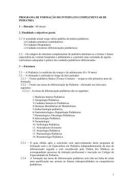 Proposta de altera&ccedil;&atilde;o do programa de forma&ccedil;&atilde;o do Internato de