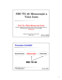 NBC TG 46: Mensuração a Valor Justo - CRC-ES