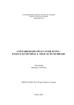 Uwe Kehl - Contabilidade pelo valor justo