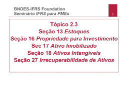 Estoques, Propriedade para Investimento, Ativo