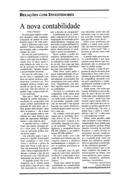 A nova contabilidade