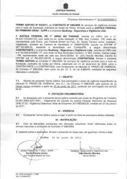 para a sede da Subse&ccedil;&atilde;o Judici&aacute;ria de Uniao da Vitoria. firmado