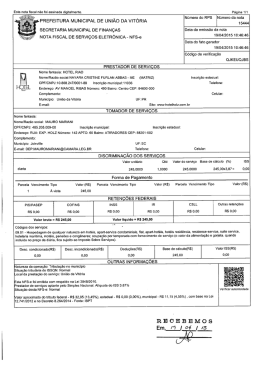 PREFEITURA MUNICIPAL DE uNIAo DA vIToRIA “me” ° RPS “me