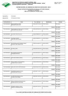 Relação de Remissão de Crédito - PA União da Vitória