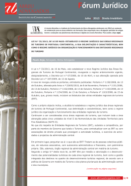 Altera&ccedil;&otilde;es ao Regime das &Aacute;reas Regionais de Turismo
