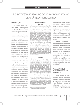 Rigidez estrutural ao desenvolvimento no semi