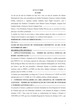 ACTA N&ordm; 19/08 - C&acirc;mara Municipal de Cuba