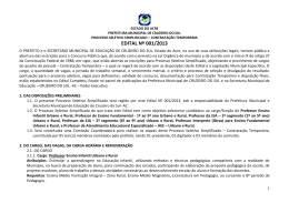 edital n&ordm; 001/2013 - Cidade de Cruzeiro do Sul :: Prefeitura Municipal