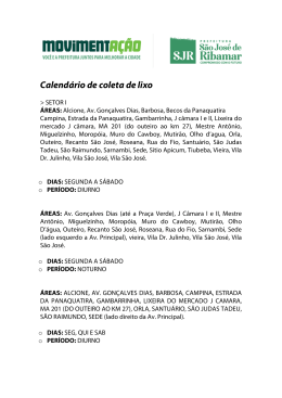 dias e hor&aacute;rios - Prefeitura Municipal de S&atilde;o Jos&eacute; de Ribamar